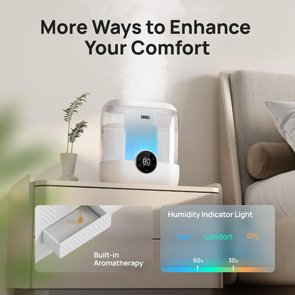 3L Humidifiers for Bedroom, 30H Runtime, 26 dB Quiet, New Edition