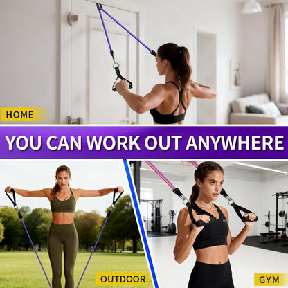 Resistance Bands, Exercise Bands with Handles, Workout Bands for Working Out, Fitness Bands Set for Home Gym Full Body Strength Training, Muscle Tone, Yoga & Stretching