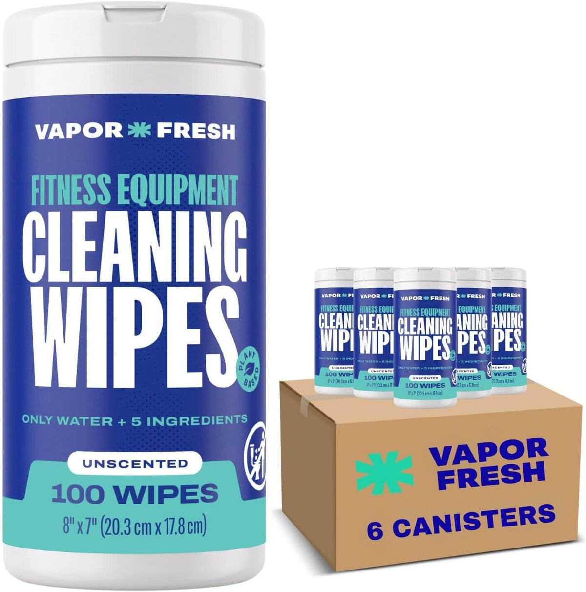 Fitness Equipment Cleaning Wipes - Perfect for Gym Equipment, Yoga Mats, Cycling Studios - Fragrance Free, 100 Count (1-Pack)