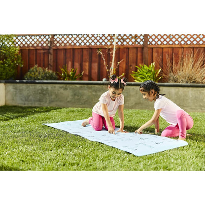 Kids Yoga Mat with 24 Illustrated Poses – Safe, Zero-Phthalate – 5mm Thick, Non-Slip, Soft Exercise Mat for Kids, Teens, Toddlers (68” x 24”) Perfect For Home And Classroom