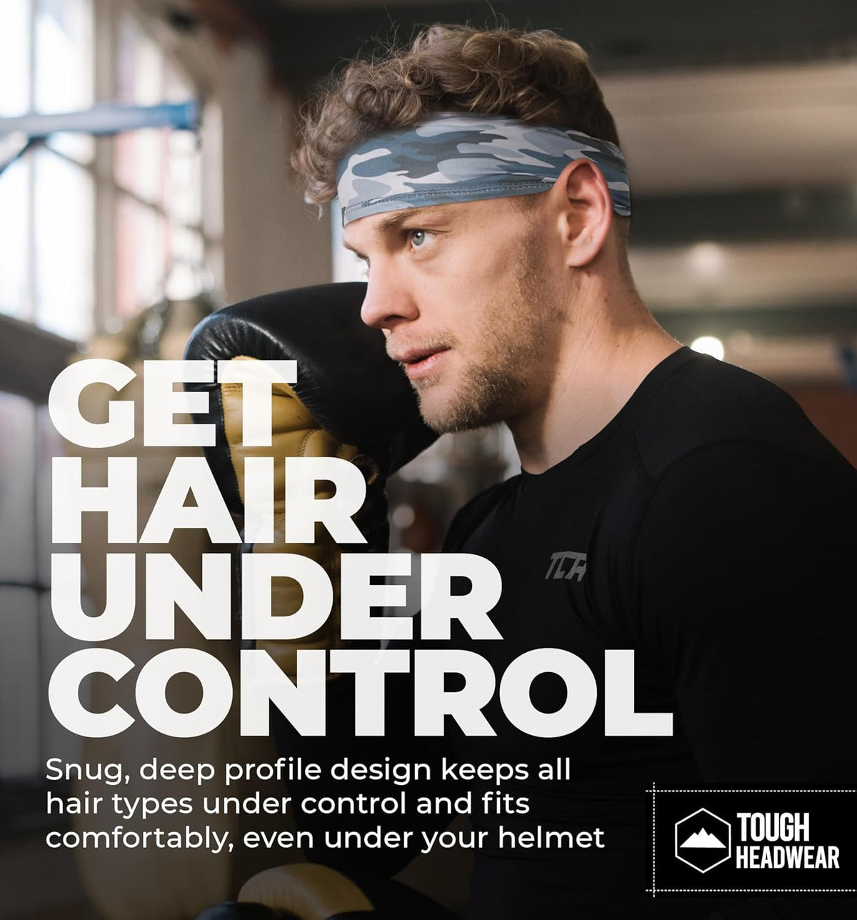 Tough Headwear Mens Headband | Sweat Headbands for Men Women Working Out Running Sports – Athletic Sweat Band Exercise