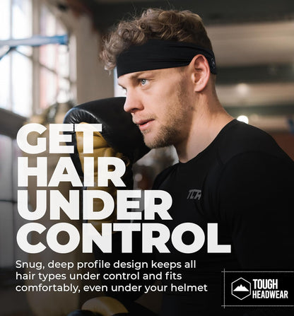 Tough Headwear Mens Headband | Sweat Headbands for Men Women Working Out Running Sports – Athletic Sweat Band Exercise