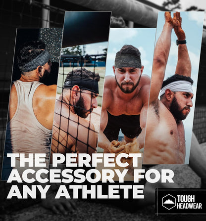 Tough Headwear Mens Headband | Sweat Headbands for Men Women Working Out Running Sports – Athletic Sweat Band Exercise