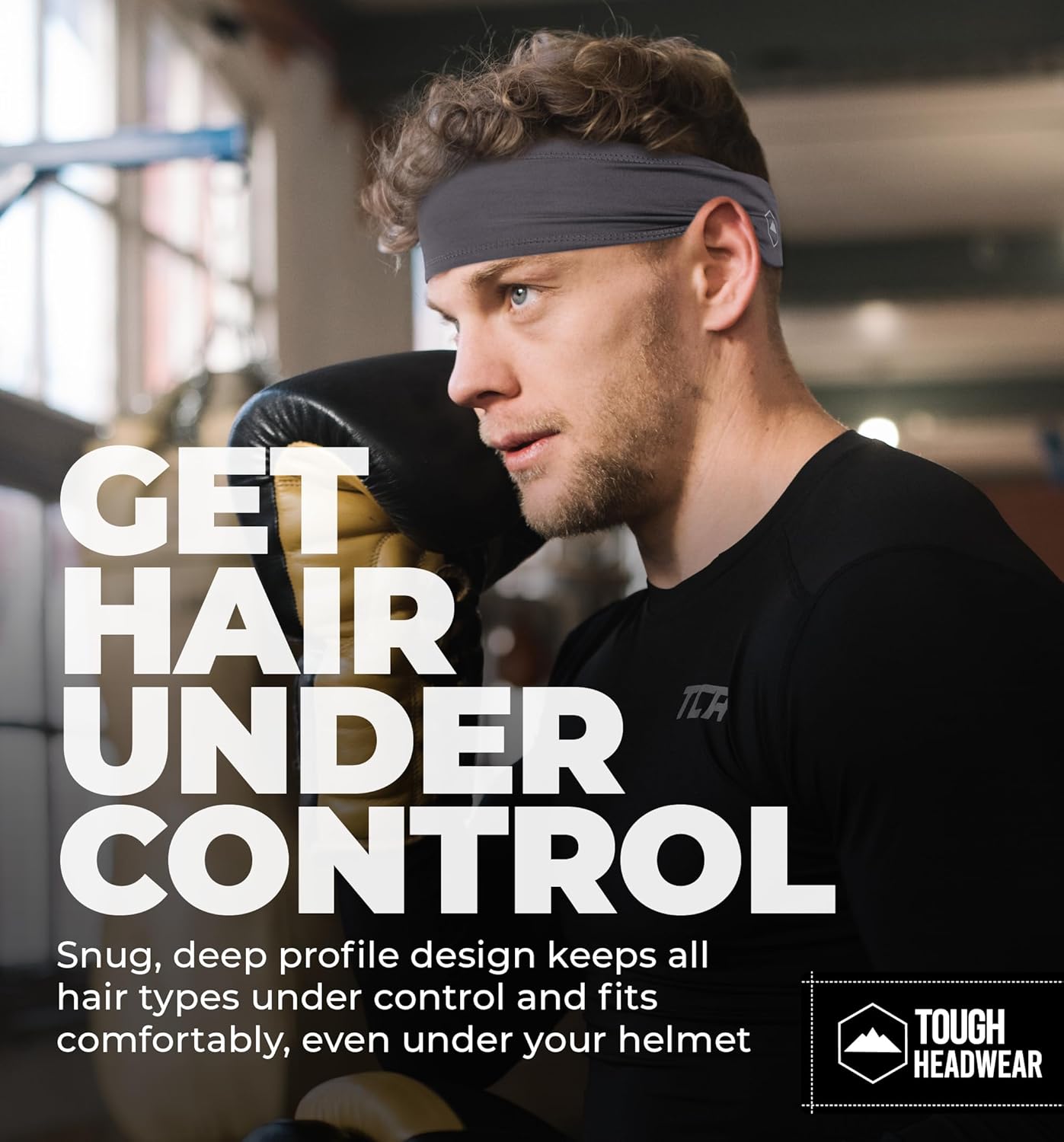 Tough Headwear Mens Headband | Sweat Headbands for Men Women Working Out Running Sports – Athletic Sweat Band Exercise