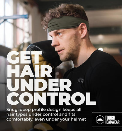 Tough Headwear Mens Headband | Sweat Headbands for Men Women Working Out Running Sports – Athletic Sweat Band Exercise