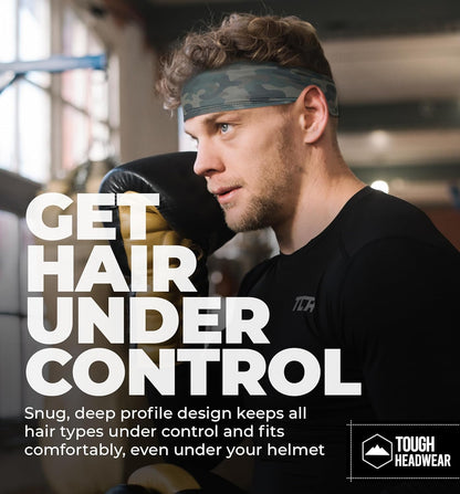 Tough Headwear Mens Headband | Sweat Headbands for Men Women Working Out Running Sports – Athletic Sweat Band Exercise