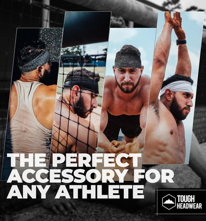 Tough Headwear Mens Headband | Sweat Headbands for Men Women Working Out Running Sports – Athletic Sweat Band Exercise