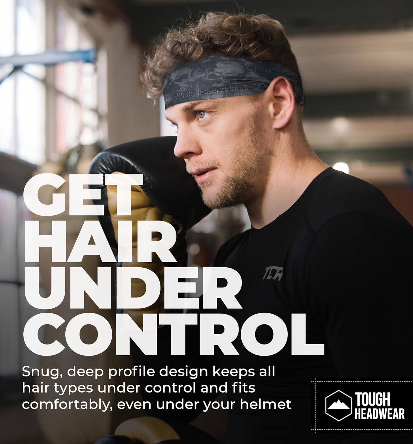 Tough Headwear Mens Headband | Sweat Headbands for Men Women Working Out Running Sports – Athletic Sweat Band Exercise