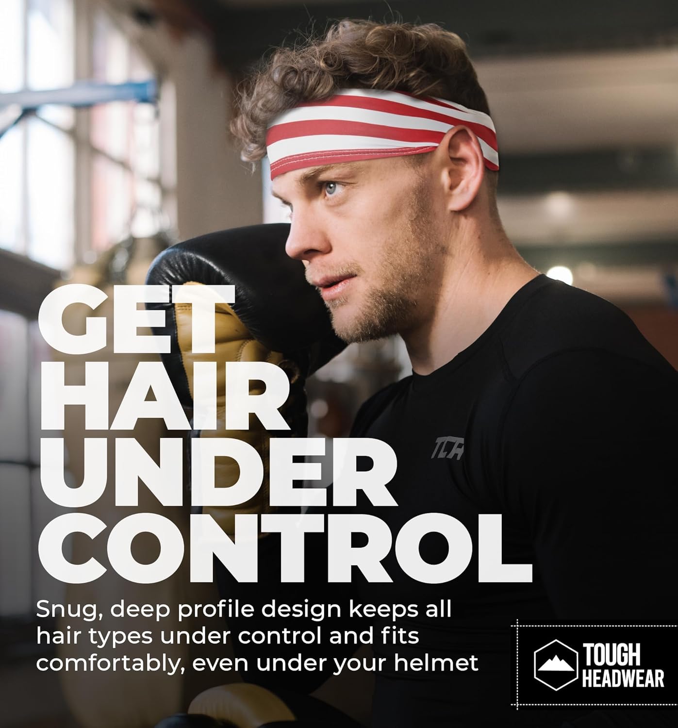 Tough Headwear Mens Headband | Sweat Headbands for Men Women Working Out Running Sports – Athletic Sweat Band Exercise