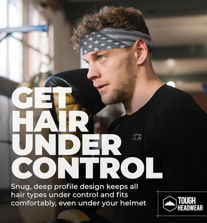 Tough Headwear Mens Headband | Sweat Headbands for Men Women Working Out Running Sports – Athletic Sweat Band Exercise