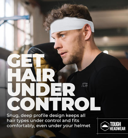 Tough Headwear Mens Headband | Sweat Headbands for Men Women Working Out Running Sports – Athletic Sweat Band Exercise