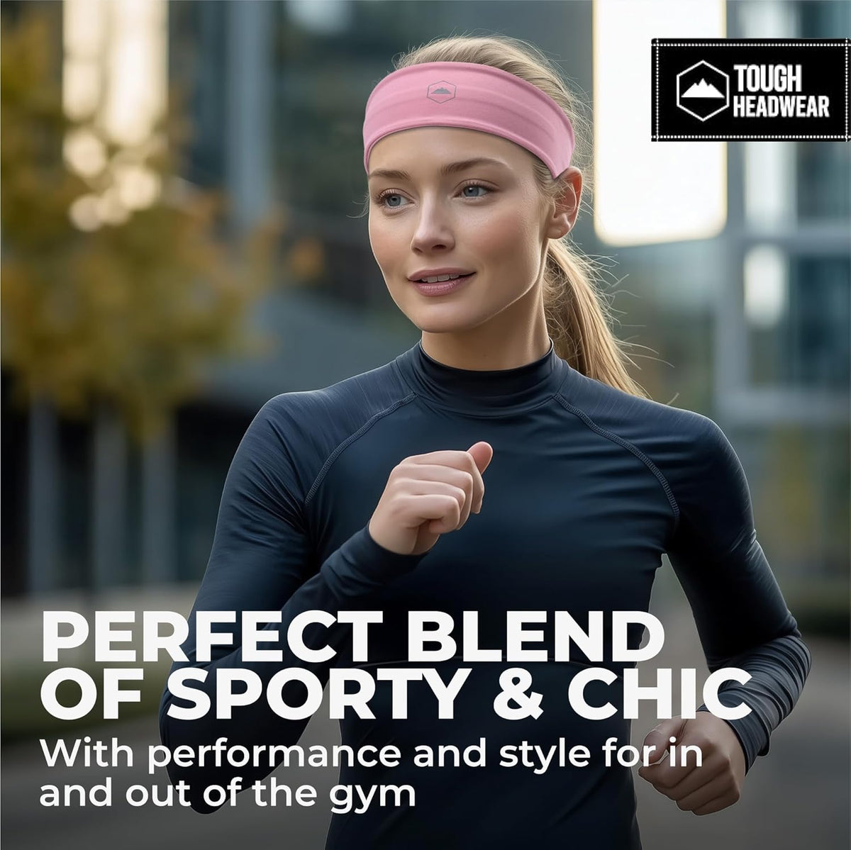 Tough Headwear Mens Headband | Sweat Headbands for Men Women Working Out Running Sports – Athletic Sweat Band Exercise