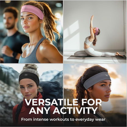 Tough Headwear Mens Headband | Sweat Headbands for Men Women Working Out Running Sports – Athletic Sweat Band Exercise