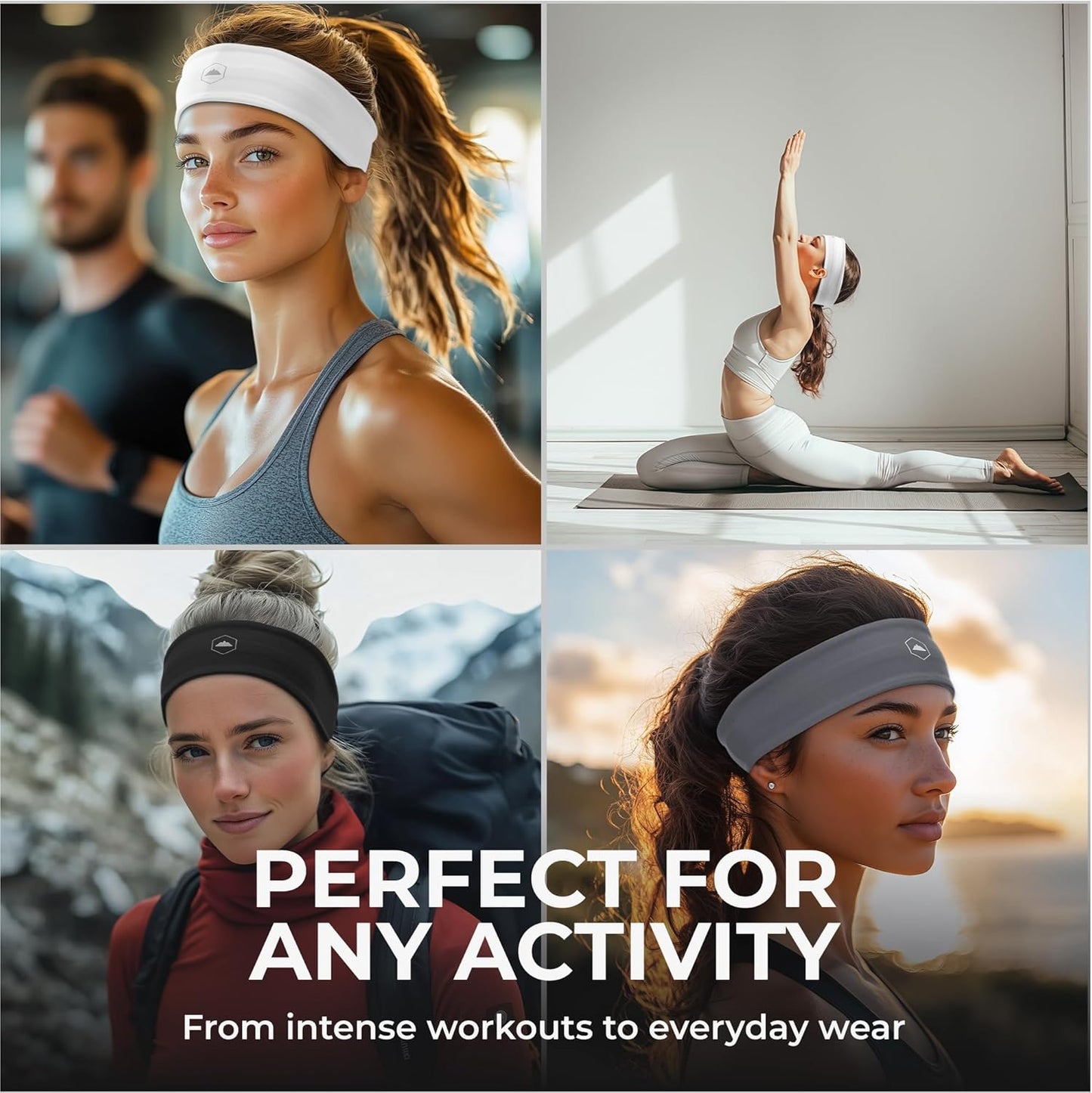 Tough Headwear Mens Headband | Sweat Headbands for Men Women Working Out Running Sports – Athletic Sweat Band Exercise