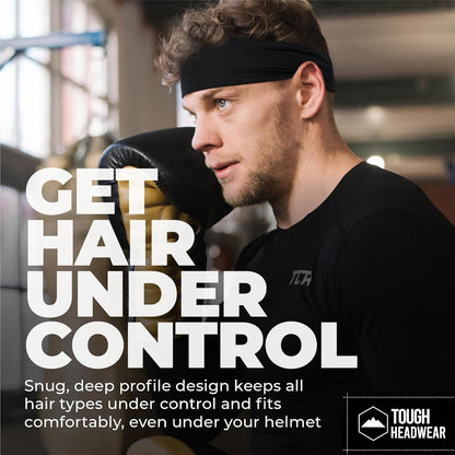 Tough Headwear Mens Headband | Sweat Headbands for Men Women Working Out Running Sports – Athletic Sweat Band Exercise