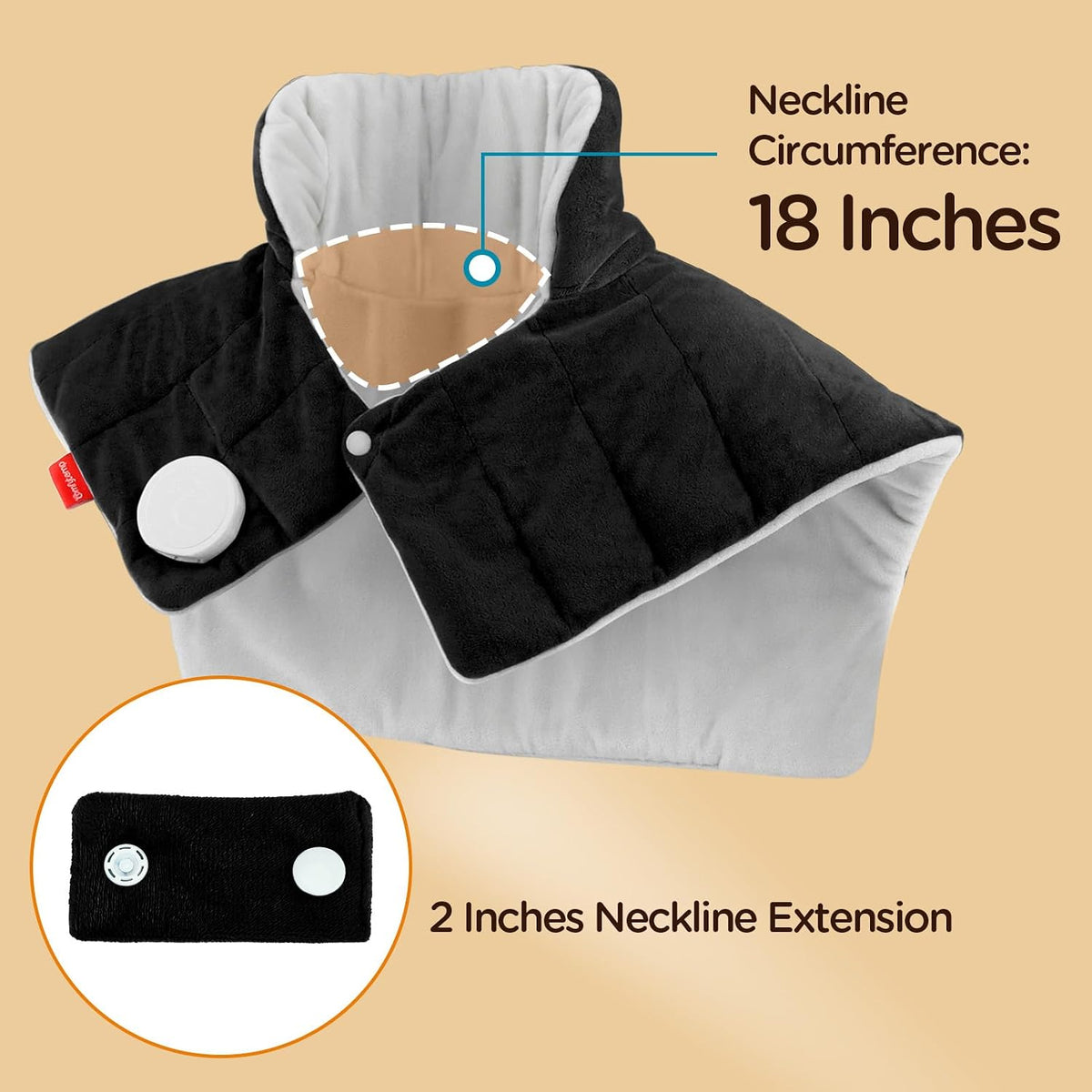Heating Pad for Neck Shoulders Back, 2.6 Ib Weighted Heating Pad