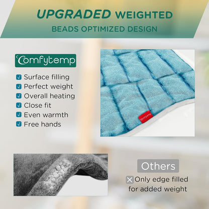 Heating Pad for Neck Shoulders Back, 2.6 Ib Weighted Heating Pad