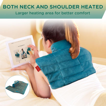 Heating Pad for Neck Shoulders Back, 2.6 Ib Weighted Heating Pad