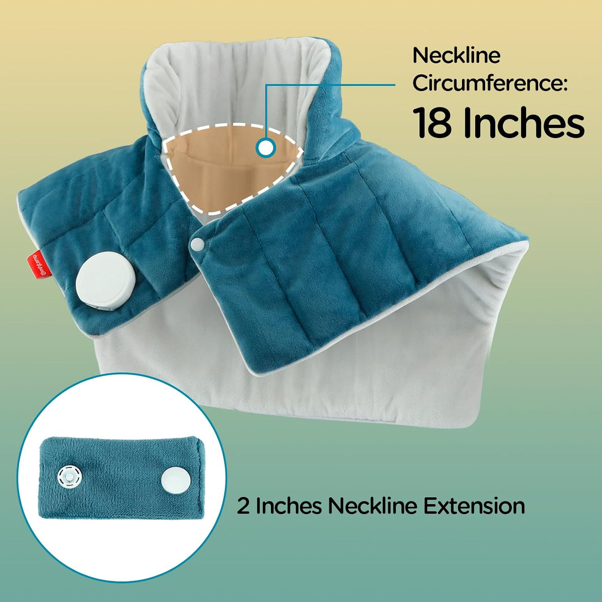 Heating Pad for Neck Shoulders Back, 2.6 Ib Weighted Heating Pad