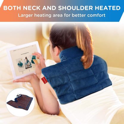 Heating Pad for Neck Shoulders Back, 2.6 Ib Weighted Heating Pad