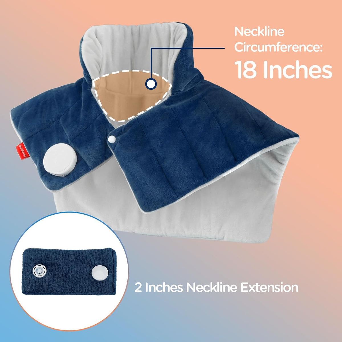 Heating Pad for Neck Shoulders Back, 2.6 Ib Weighted Heating Pad