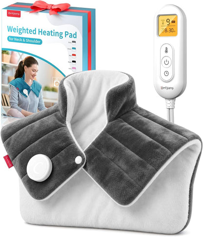 Heating Pad for Neck Shoulders Back, 2.6 Ib Weighted Heating Pad