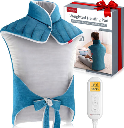 Heating Pad for Neck Shoulders Back, 2.6 Ib Weighted Heating Pad