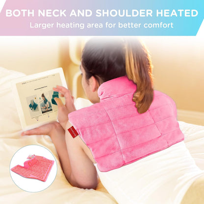 Heating Pad for Neck Shoulders Back, 2.6 Ib Weighted Heating Pad