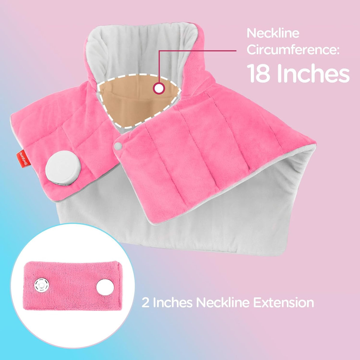Heating Pad for Neck Shoulders Back, 2.6 Ib Weighted Heating Pad