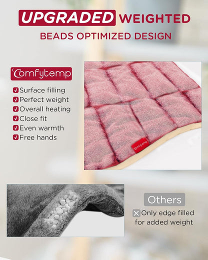 Heating Pad for Neck Shoulders Back, 2.6 Ib Weighted Heating Pad