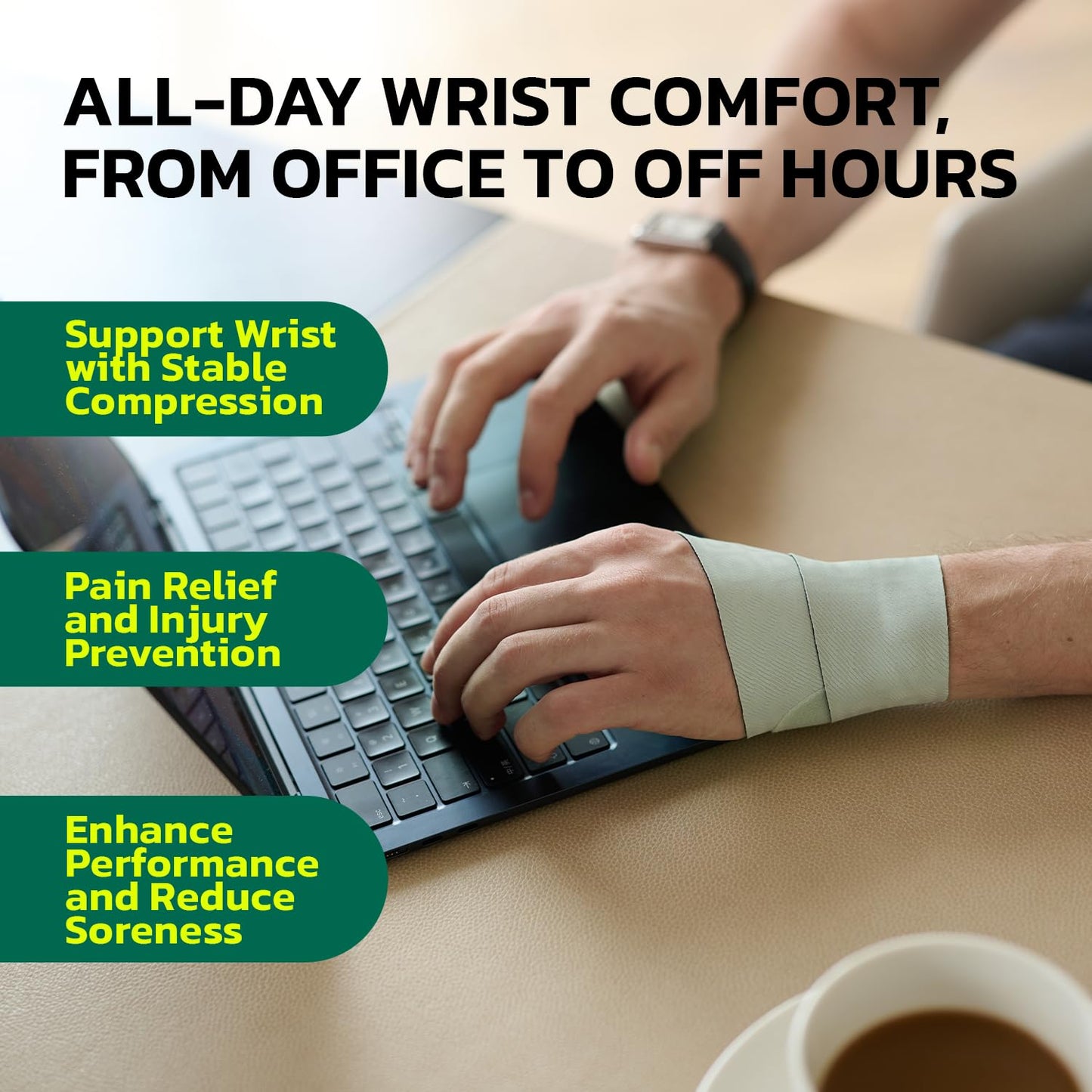 Adjustable Wrist Brace for Pain Relief, Carpal Tunnel & Tendonitis Support – Ergonomic Compression, Breathable & Anti-Slip Design, Fits Left & Right Hand, Ideal for Sports, Gaming & Office Use Purple