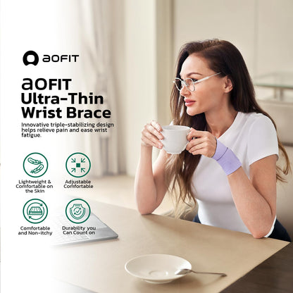 Adjustable Wrist Brace for Pain Relief, Carpal Tunnel & Tendonitis Support – Ergonomic Compression, Breathable & Anti-Slip Design, Fits Left & Right Hand, Ideal for Sports, Gaming & Office Use Purple