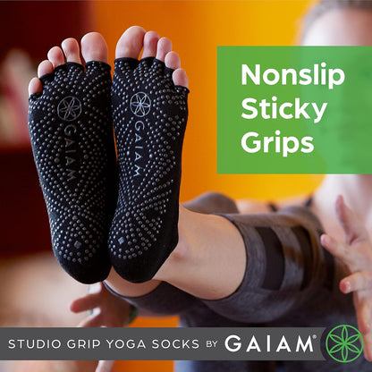 Grippy Studio Yoga Socks for Extra Grip in Standard or Hot Yoga