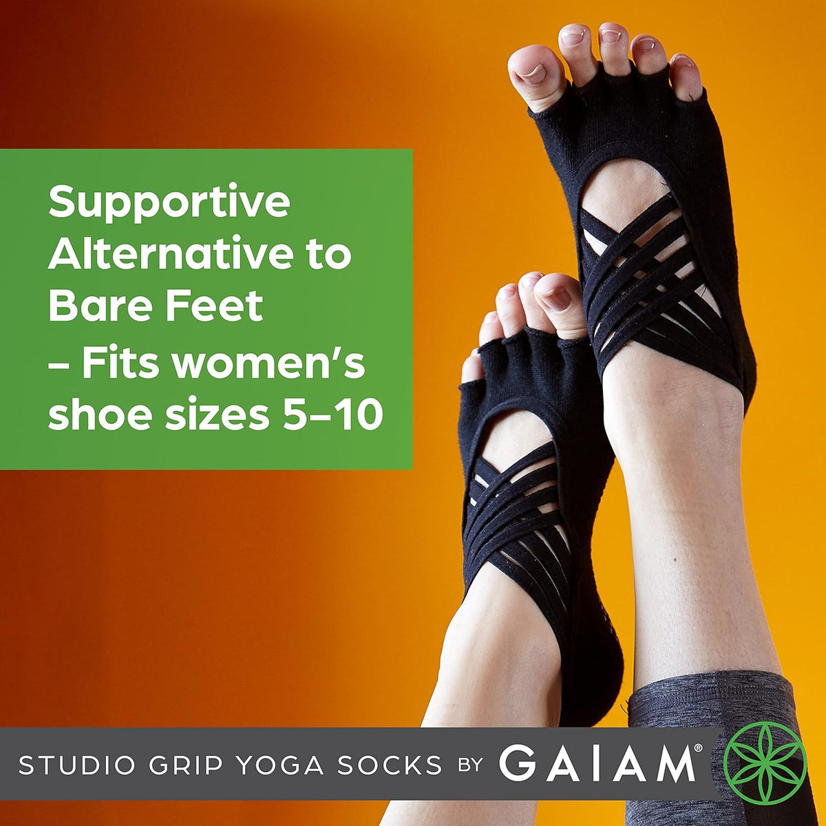 Grippy Studio Yoga Socks for Extra Grip in Standard or Hot Yoga