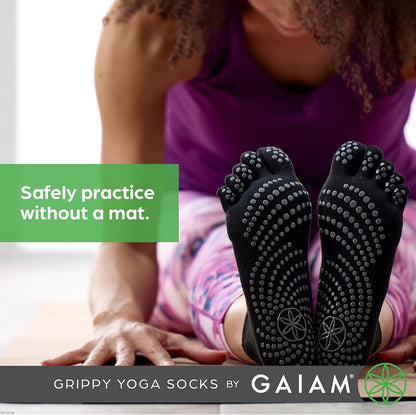 Grippy Studio Yoga Socks for Extra Grip in Standard or Hot Yoga