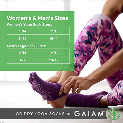 Grippy Studio Yoga Socks for Extra Grip in Standard or Hot Yoga