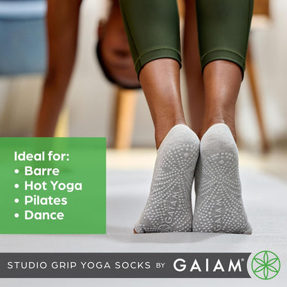 Grippy Studio Yoga Socks for Extra Grip in Standard or Hot Yoga