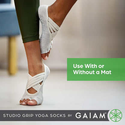 Grippy Studio Yoga Socks for Extra Grip in Standard or Hot Yoga