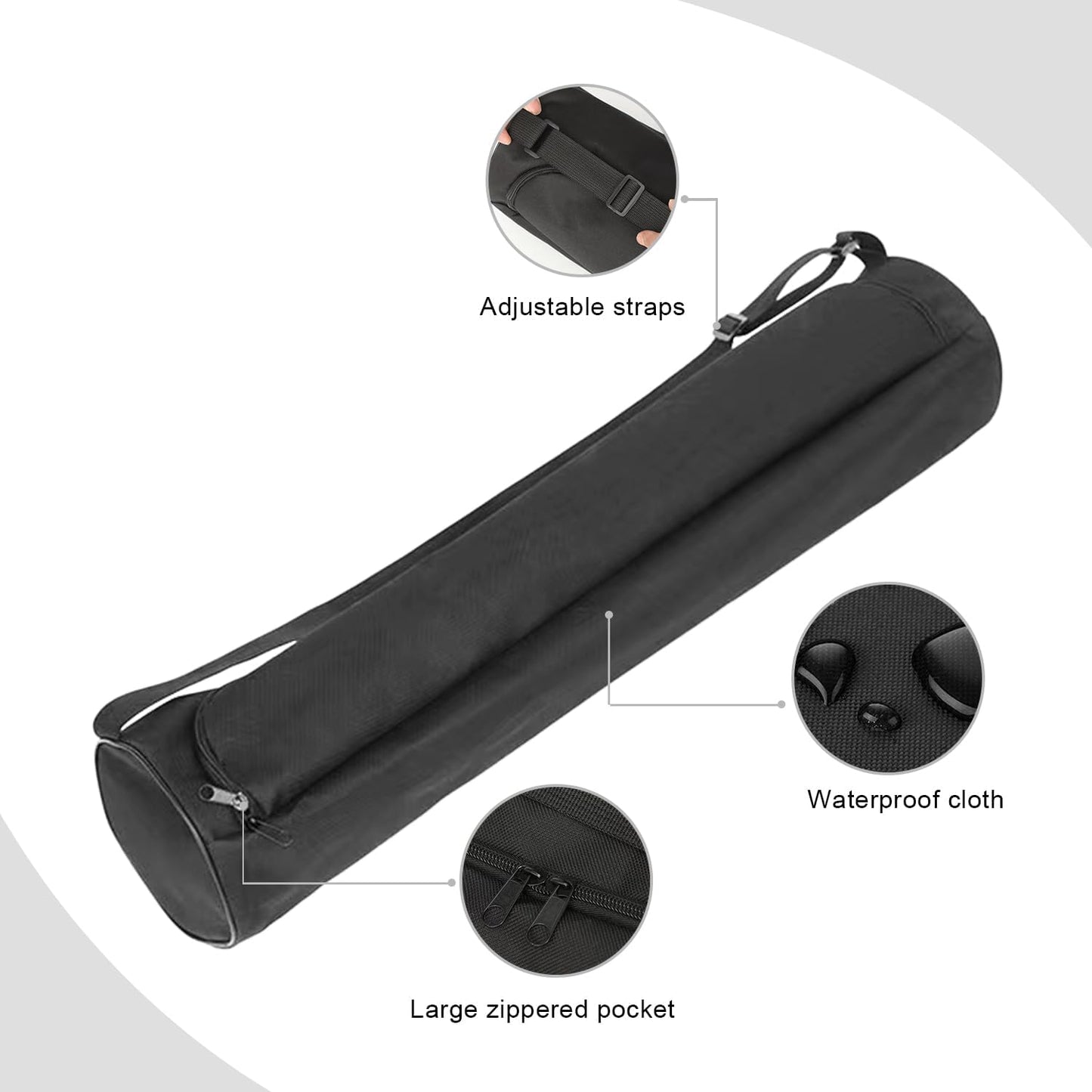 Yoga Mat Bag for Women & Men,Travel Yoga Gym Bag for 1/4" 1/3" Thick Exercise Yoga Mat,Fitness mat bag,sprot mat pouch