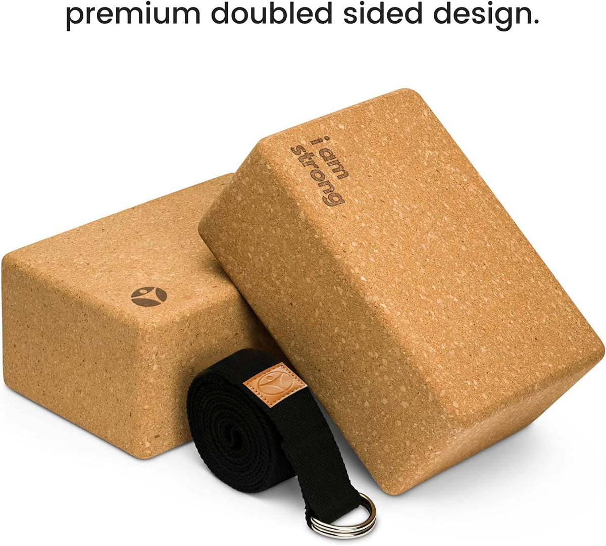 Cork Yoga Blocks 2 Pack – High Density Non Slip with Select Cork Grain for Chip-Resistant Durability | Extra Thick 4” for Support & Stability | Natural, Smooth, and Crumble Free