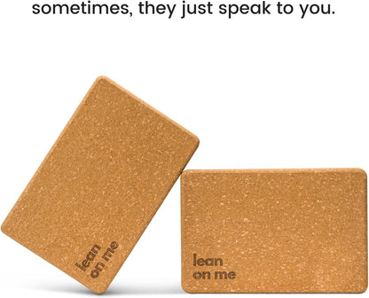 Cork Yoga Blocks 2 Pack – High Density Non Slip with Select Cork Grain for Chip-Resistant Durability | Extra Thick 4” for Support & Stability | Natural, Smooth, and Crumble Free