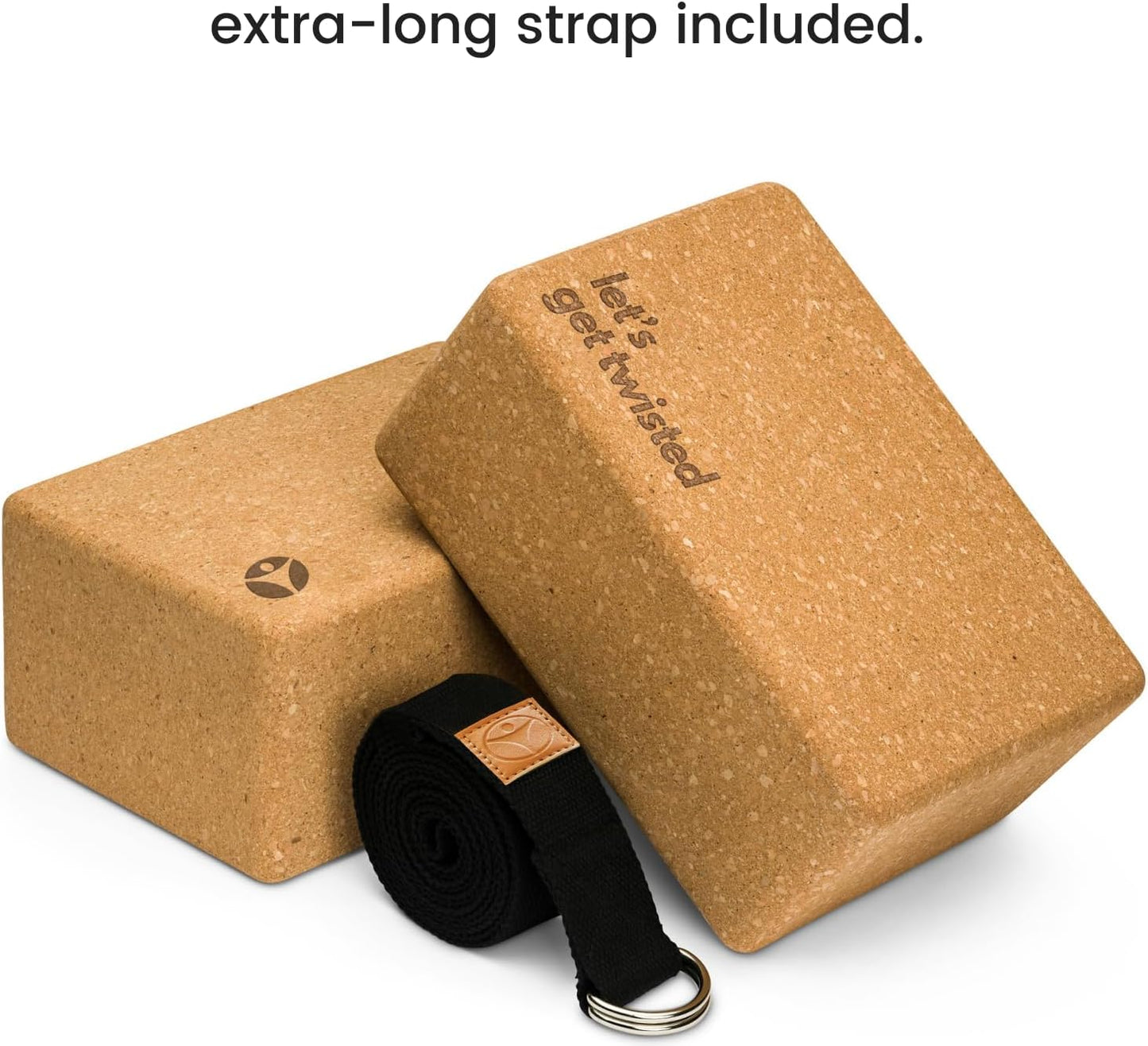 Cork Yoga Blocks 2 Pack – High Density Non Slip with Select Cork Grain for Chip-Resistant Durability | Extra Thick 4” for Support & Stability | Natural, Smooth, and Crumble Free