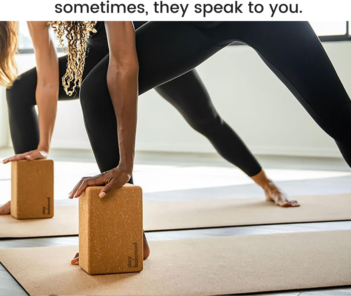 Cork Yoga Blocks 2 Pack – High Density Non Slip with Select Cork Grain for Chip-Resistant Durability | Extra Thick 4” for Support & Stability | Natural, Smooth, and Crumble Free