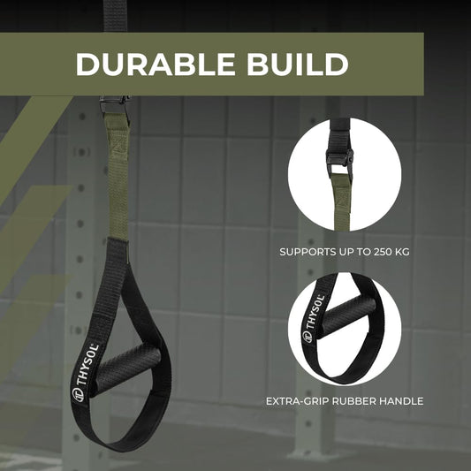 ® Resistance Trainer Pro Xtreme Straps Army | Sling Trainer Set with Adjustable Door Anchor | Fitness Home Workouts - Suitable for Travelling & for Training Indoor & Outdoor