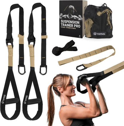 ® Resistance Trainer Pro Xtreme Straps Army | Sling Trainer Set with Adjustable Door Anchor | Fitness Home Workouts - Suitable for Travelling & for Training Indoor & Outdoor