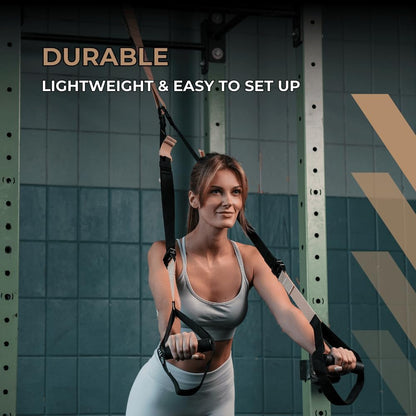 ® Resistance Trainer Pro Xtreme Straps Army | Sling Trainer Set with Adjustable Door Anchor | Fitness Home Workouts - Suitable for Travelling & for Training Indoor & Outdoor