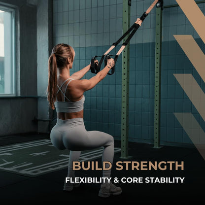 ® Resistance Trainer Pro Xtreme Straps Army | Sling Trainer Set with Adjustable Door Anchor | Fitness Home Workouts - Suitable for Travelling & for Training Indoor & Outdoor