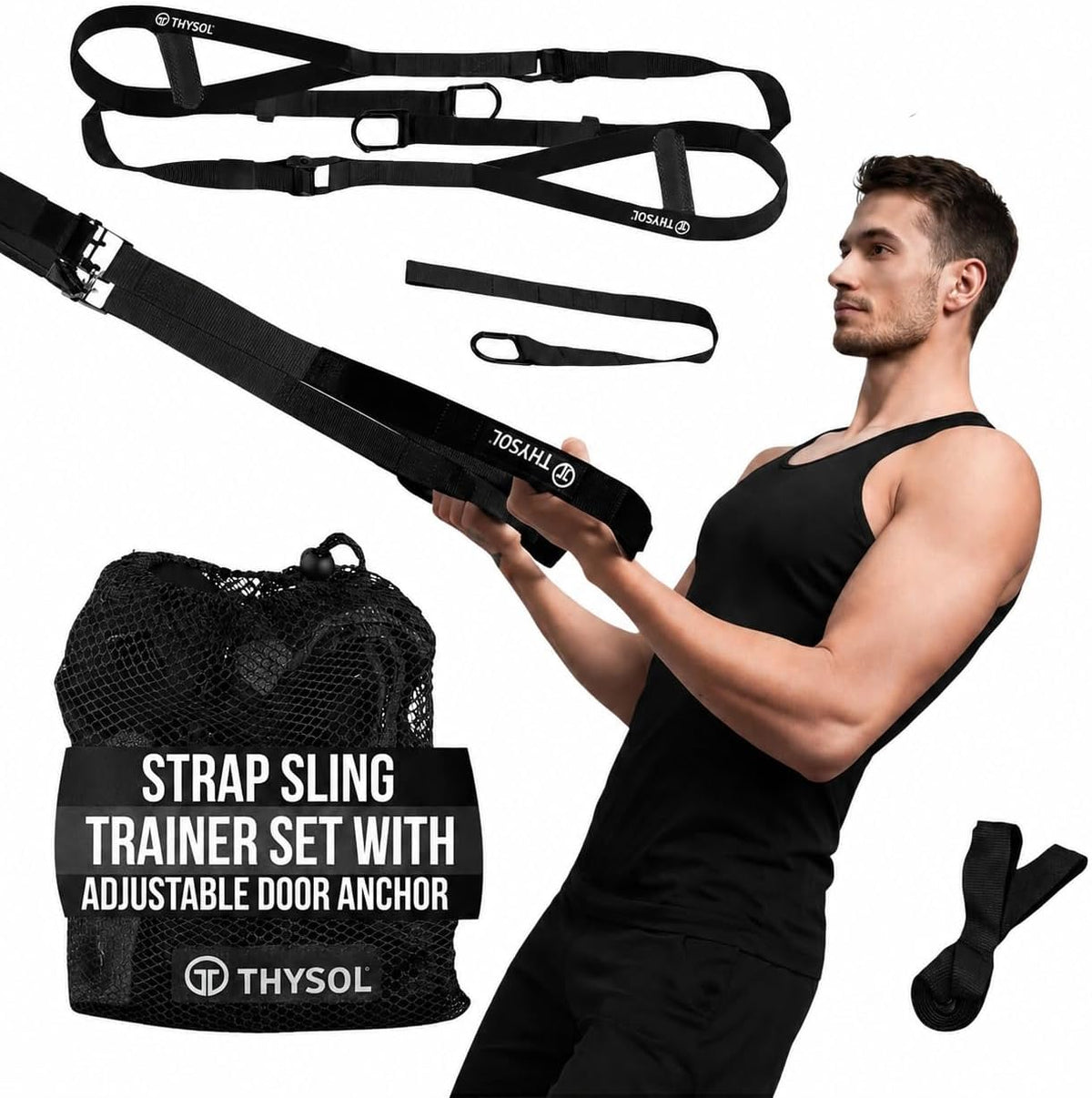 ® Resistance Trainer Pro Xtreme Straps Army | Sling Trainer Set with Adjustable Door Anchor | Fitness Home Workouts - Suitable for Travelling & for Training Indoor & Outdoor