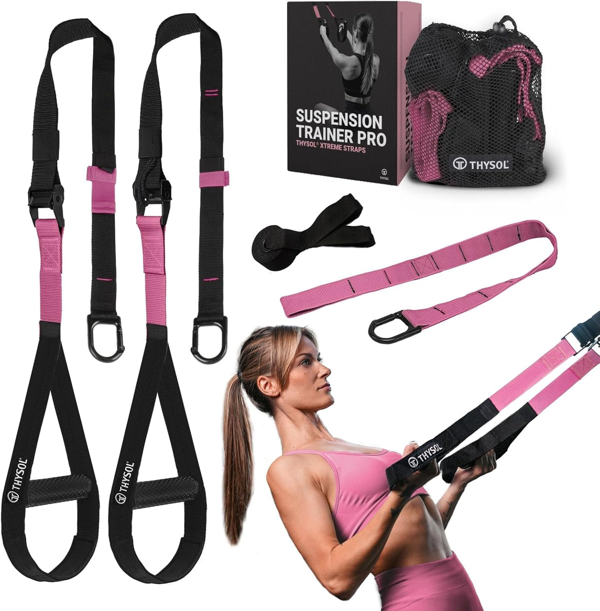 ® Resistance Trainer Pro Xtreme Straps Army | Sling Trainer Set with Adjustable Door Anchor | Fitness Home Workouts - Suitable for Travelling & for Training Indoor & Outdoor