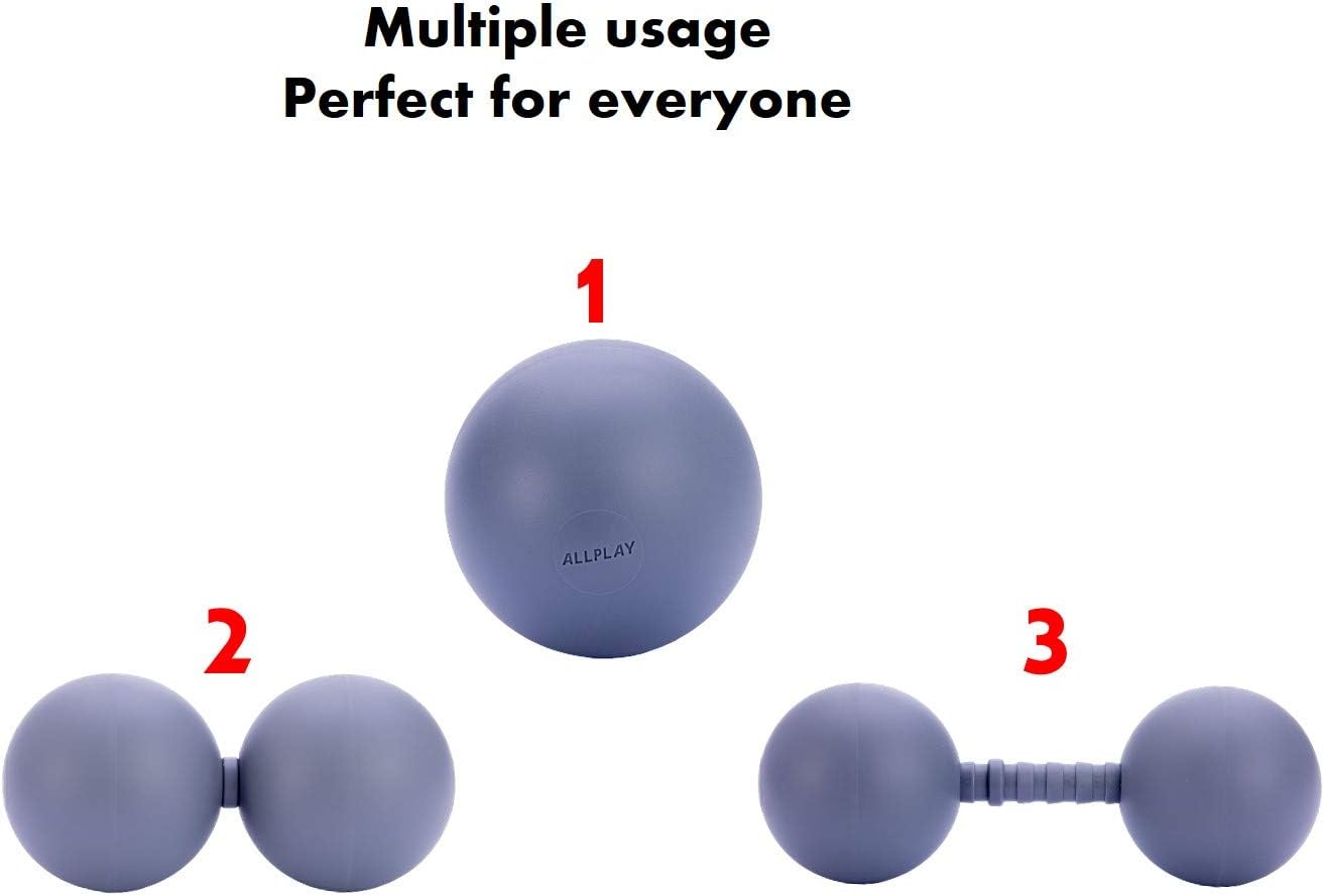 Peanut Massage Ball Roller, Double Lacrosse Ball, Acupoint Myofascial Release Muscle Knot Relaxer Mobility Trigger Point for Physical Therapy Self Deep Tissue Manual Massager Equipment Tool Set